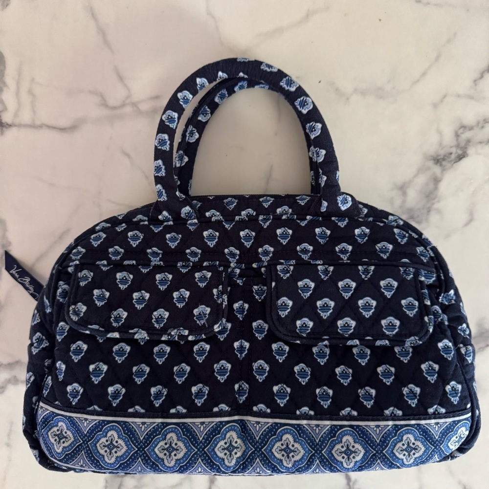 Vera Bradley Nantucket Navy Domed Satchel